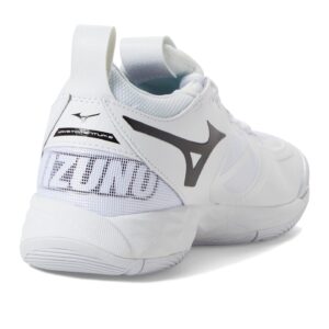 Mizuno Women's Wave Momentum 2 | Women's Indoor Volleyball Shoe | White/Black | US Women's 9