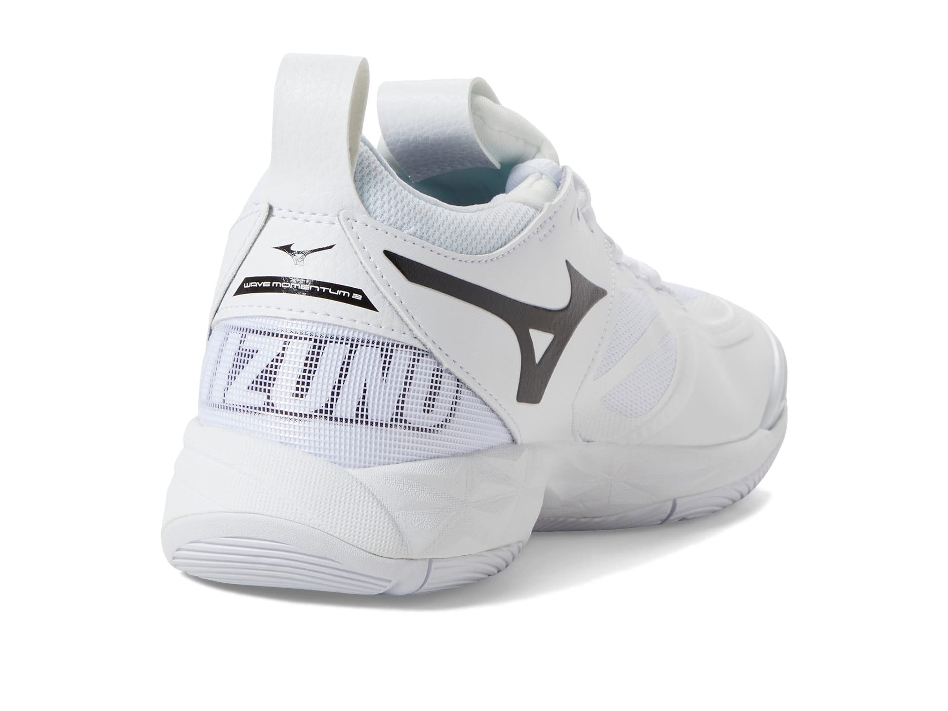 Mizuno Women's Wave Momentum 2 | Women's Indoor Volleyball Shoe | White/Black | US Women's 9