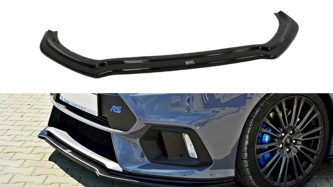 Front Bumper Lip Spoiler V4 Compatible with Ford Focus 3 RS (2015 -) Maxton Design Splitter