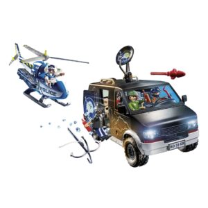 Playmobil Helicopter Pursuit with Runaway Van