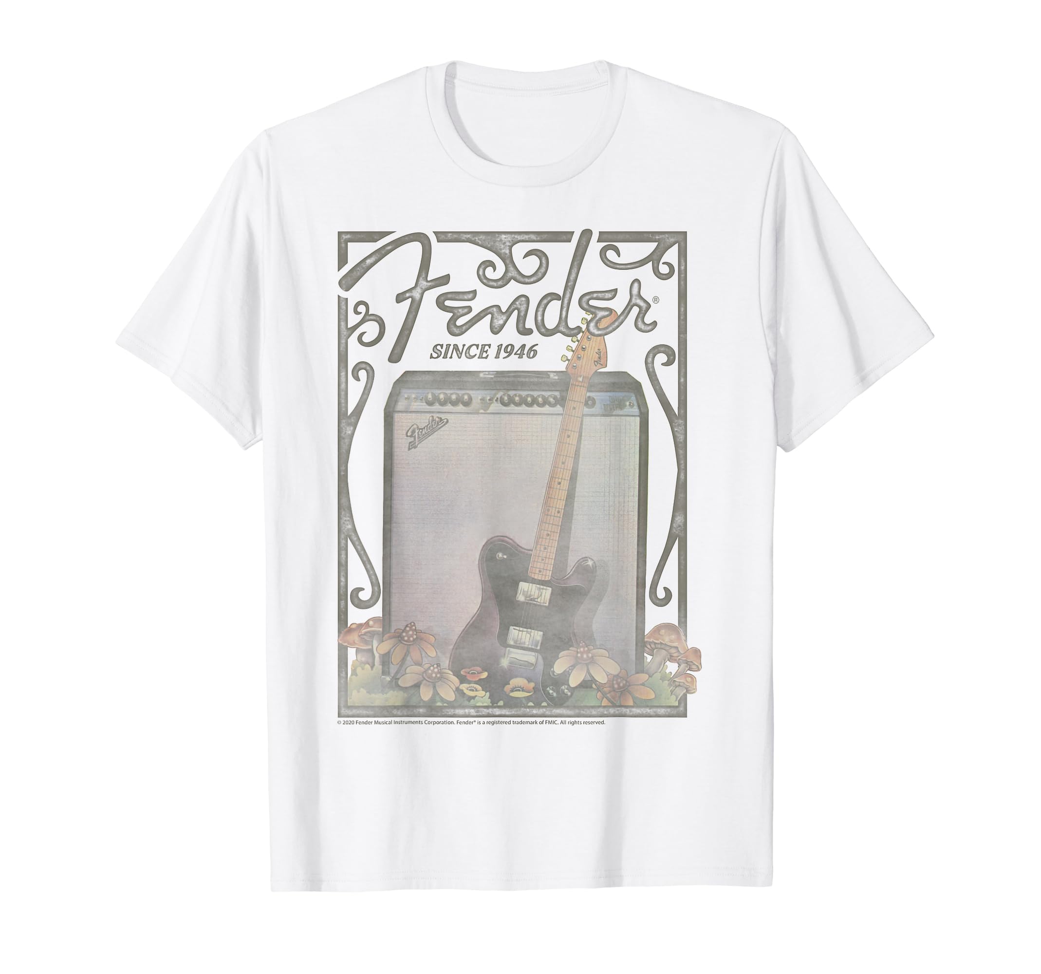 Fender Since 1946 Floral Poster T-Shirt