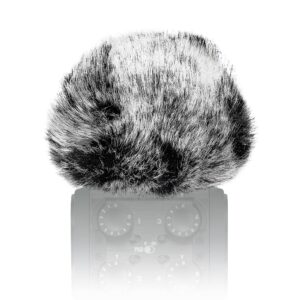 Blucoil Outdoor Microphone Furry Windscreen Muff - Mic Fur Cover Compatible with Zoom H1N, H2N, H5, H6, H8, and Q2N-4K Audio/Video Recorders