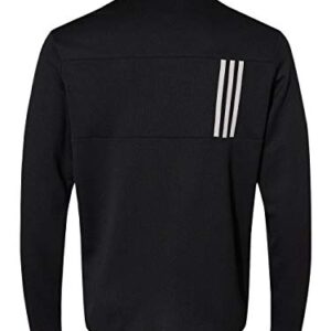 adidas - 3-Stripes Double Knit Quarter-Zip Pullover - A482 - XL - Black/Grey Two