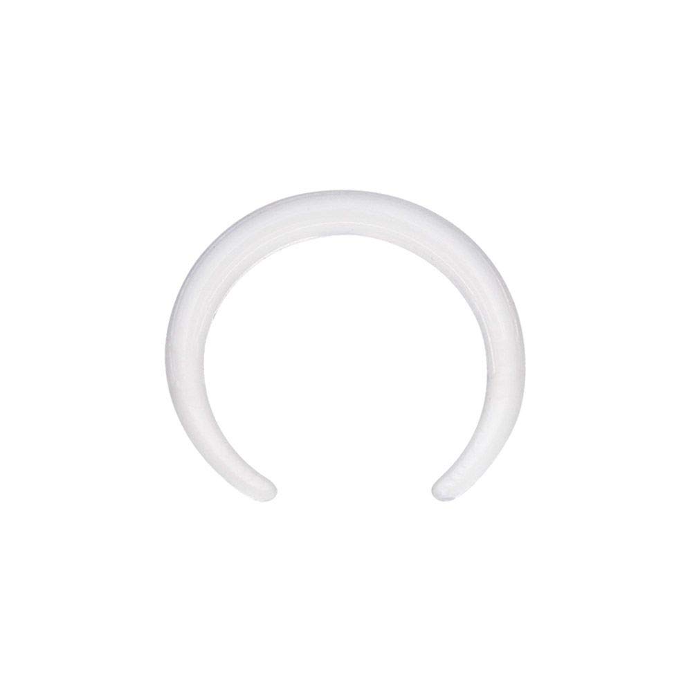 14-16GA Soft Touch Bioflex Flexible Septum Pincher Ring Retainer (Clear, 16GA (1.2mm))