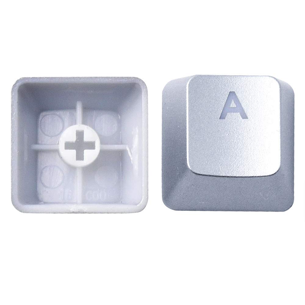 HUYUN FPS & MOBA Gaming Keycaps Replacement for Cherry MX Razer Corsair Logitech Gaming Mechanical Keyboard (Silver-WASD↑↓←→)