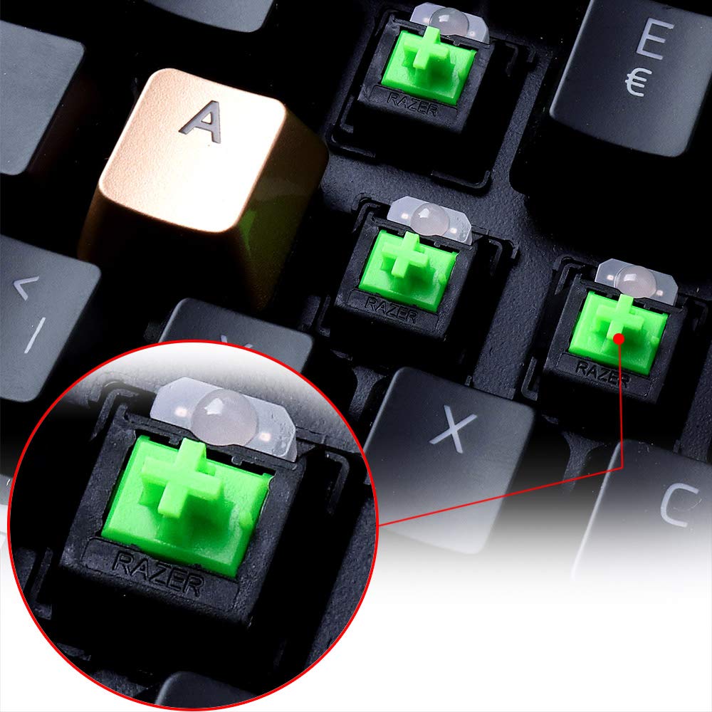 HUYUN FPS & MOBA Gaming Keycaps Replacement for Cherry MX Razer Corsair Logitech Gaming Mechanical Keyboard (Silver-WASD↑↓←→)