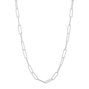 silpada 'graffetta' chain necklace, textured in sterling silver, 16" + 2"