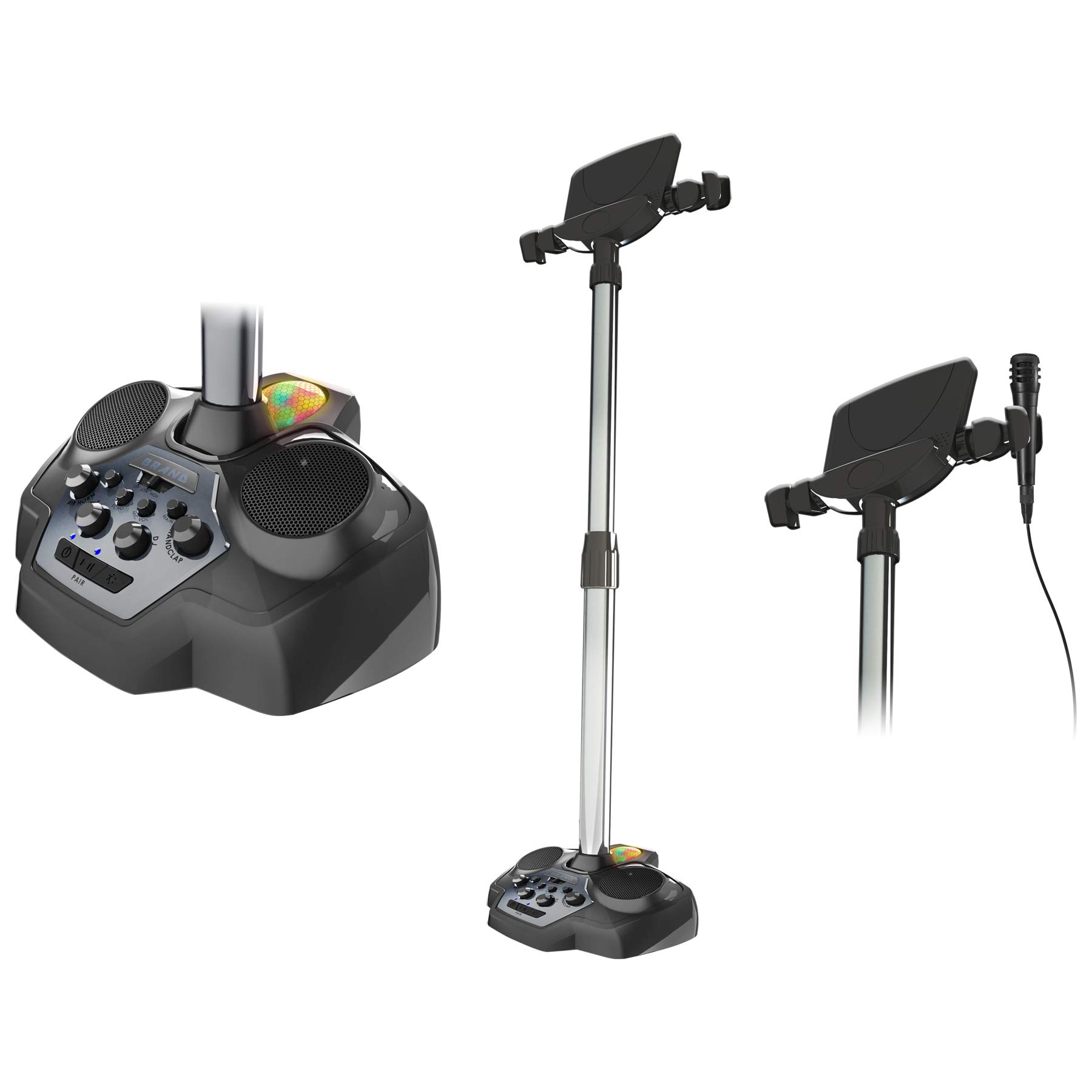 iLive IJBS90B Karaoke Singing Stand, Bluetooth, Adjustable Height, Includes 1 Microphone