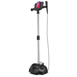 ilive ijbs90b karaoke singing stand, bluetooth, adjustable height, includes 1 microphone