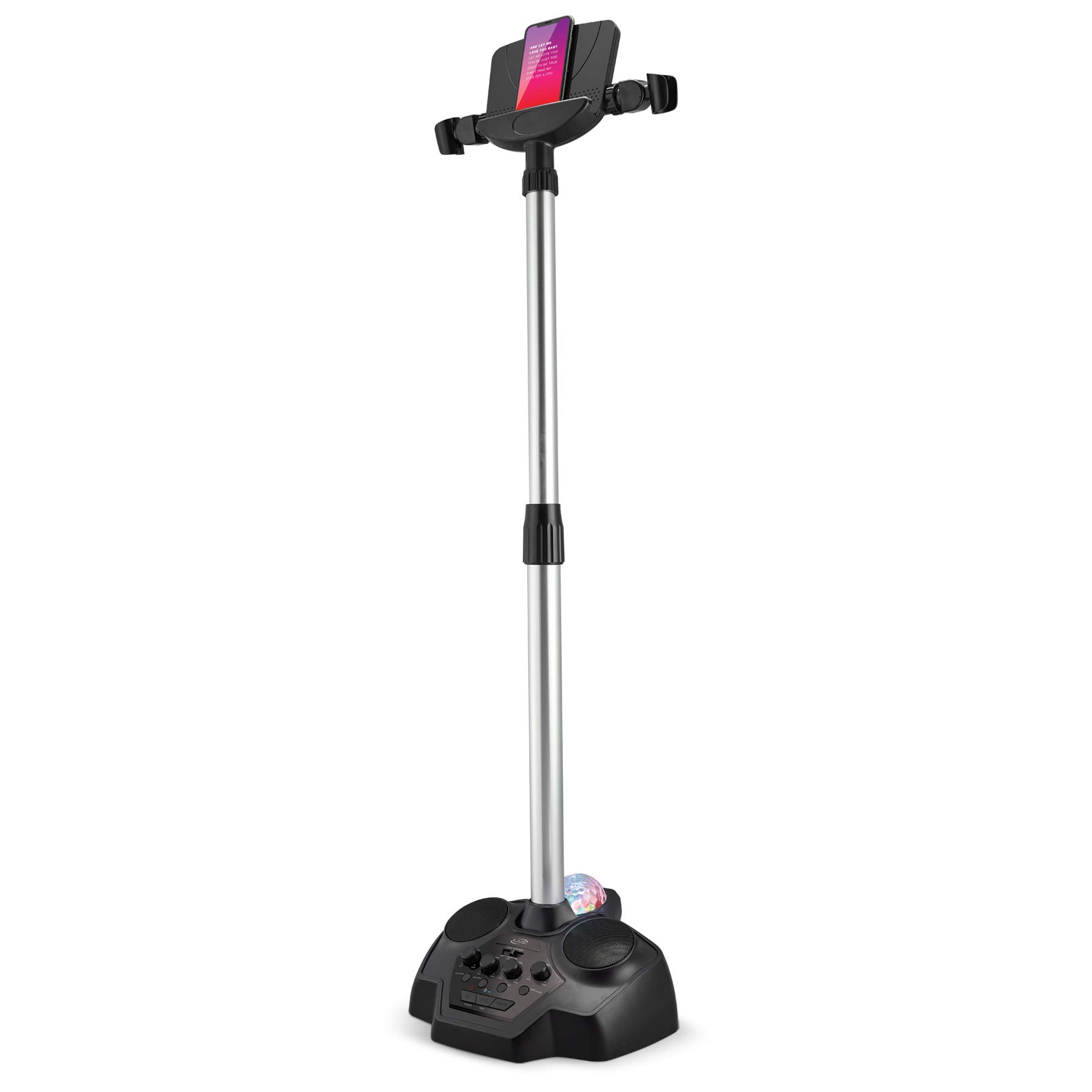 iLive IJBS90B Karaoke Singing Stand, Bluetooth, Adjustable Height, Includes 1 Microphone