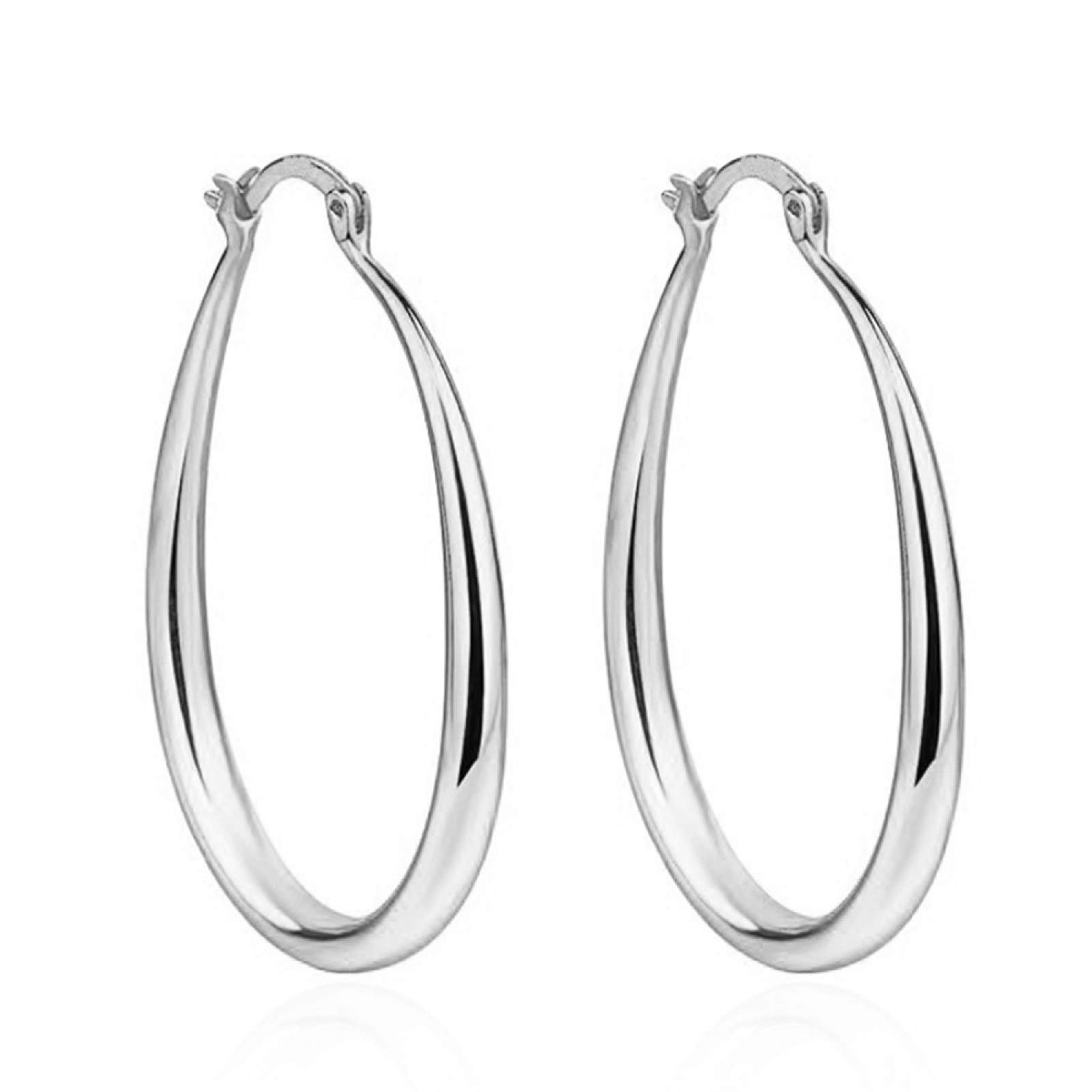 Aland Fashion Women's Ear Cuff Wrap Jewelry Silver Plate U Shape Hoop Dangle Earrings Gift