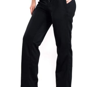 Yogipace Extra Tall Women's Water Resistant Thermal Fleece Pants Winter Lounge Running Sweatpants with Pockets,37",Black,M