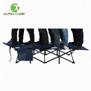 ALPHA CAMP Oversized Camping Cot Supports 600 lbs Sleeping Bed Folding Steel Frame Portable with Carry Bag,Navy