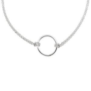 silpada 'karma central' choker pendant necklace in sterling silver, 14" + 2"