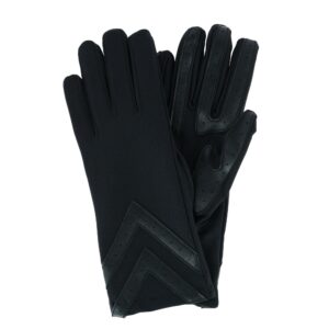 women’s isotoner chevron spandex gloves l/xl / midnight black