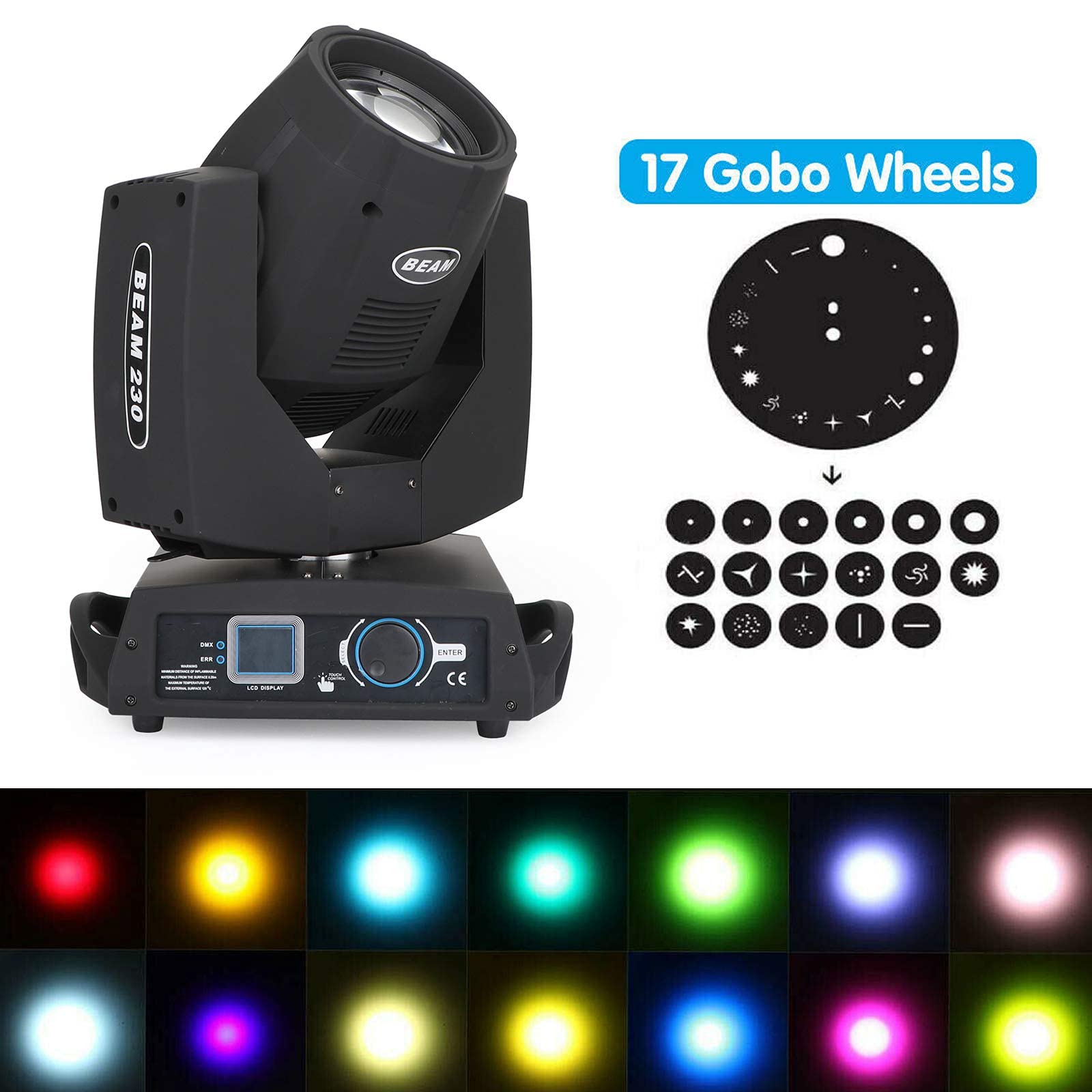 Frezon 230W 7R Zoom Moving Head Beam Sharpy Light 8 Prism Strobe DMX 16Ch Party US