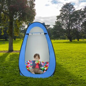 Portable Pop Up Dressing Tent Shower Tent with Window, Outdoor Changing & Fitting Room Toilet Camping Shelter,Blue