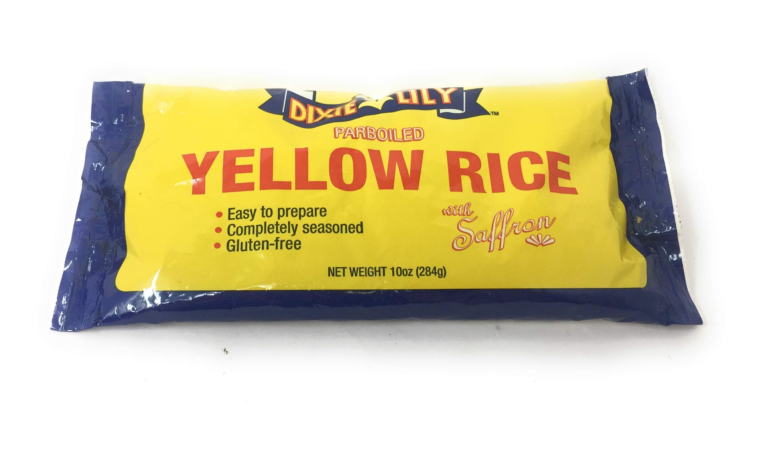 Dixie Lily Parboiled Yellow Rice, 3-10 oz bags Bundled with a JFS Recipe Card