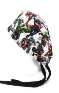 marvel comic book super hero characters surgical scrub cap medical hat hospital cover