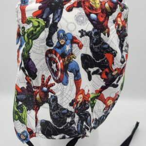 Marvel Comic Book Super Hero Characters Surgical Scrub Cap Medical Hat Hospital Cover