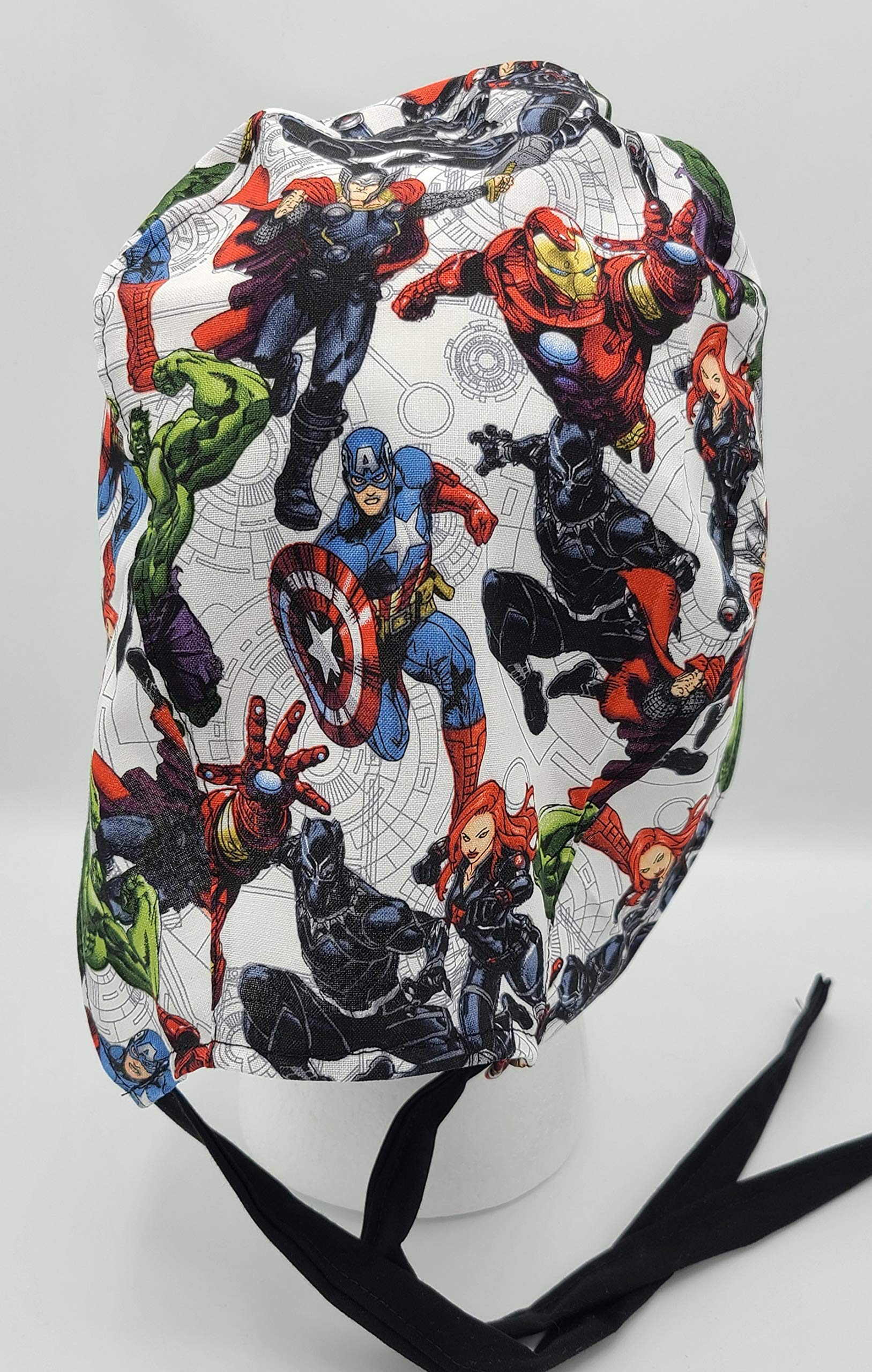 Marvel Comic Book Super Hero Characters Surgical Scrub Cap Medical Hat Hospital Cover