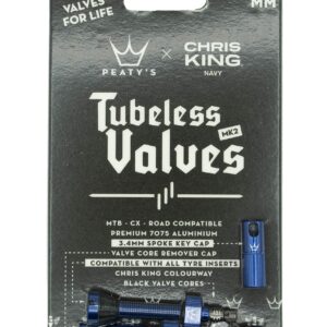 Peaty's x Chris King (MK2) Tubeless Valves, 42mm, Navy