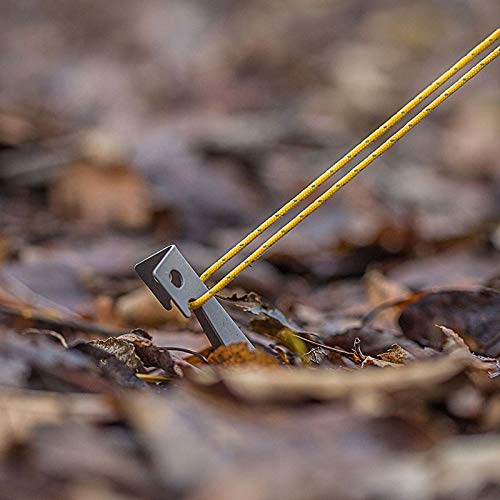 6-Pack Titanium Outdoor Camping, Hiking, Climbing V Shape Stakes Tent pegs, Narrow 9mmx165mm