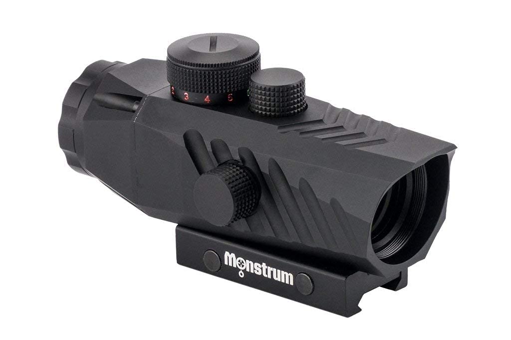 Monstrum P330 Marksman 3X Prism Scope | RM5-AH Adjustable Height Riser Mount with Quick Release | Bundle