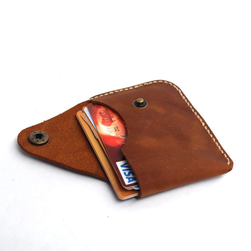 Handmade Minimalist Card Case Wallet for Men & Women Front Pocket slim wallet leather business card holder credit card holder for women men