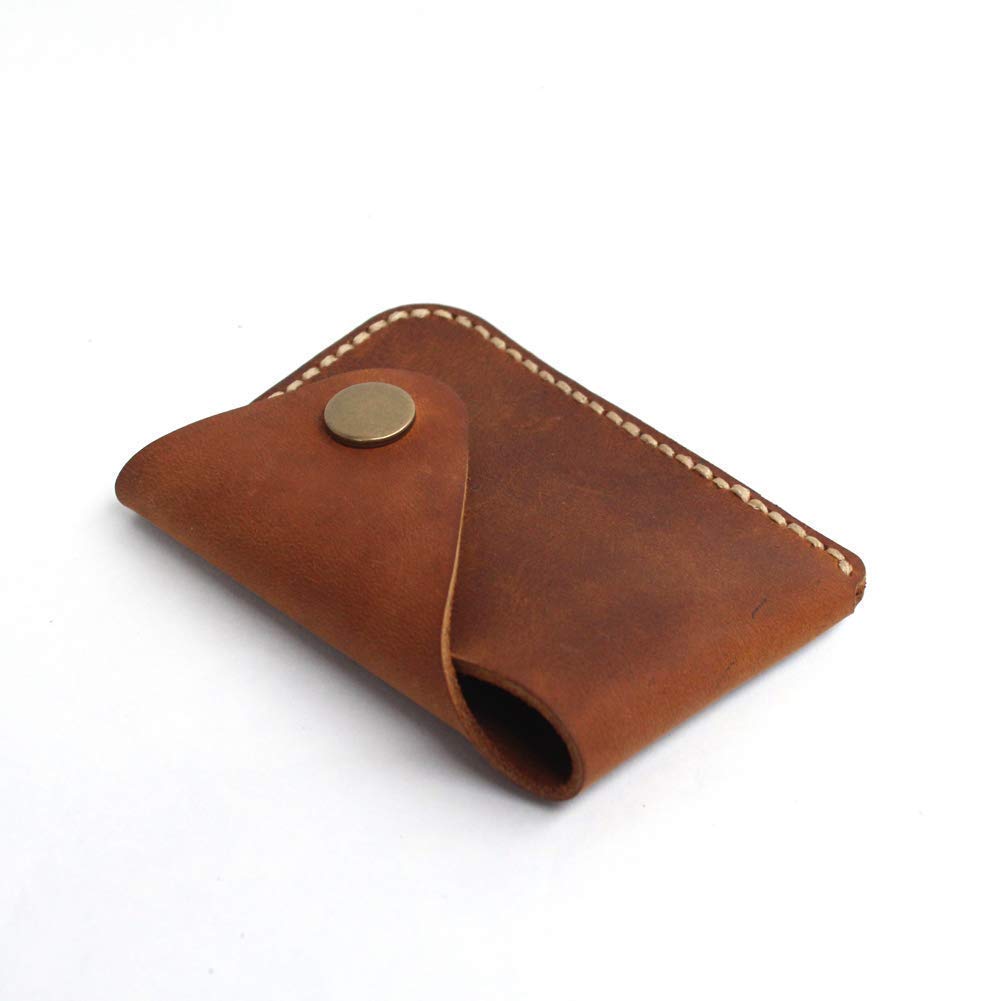 Handmade Minimalist Card Case Wallet for Men & Women Front Pocket slim wallet leather business card holder credit card holder for women men