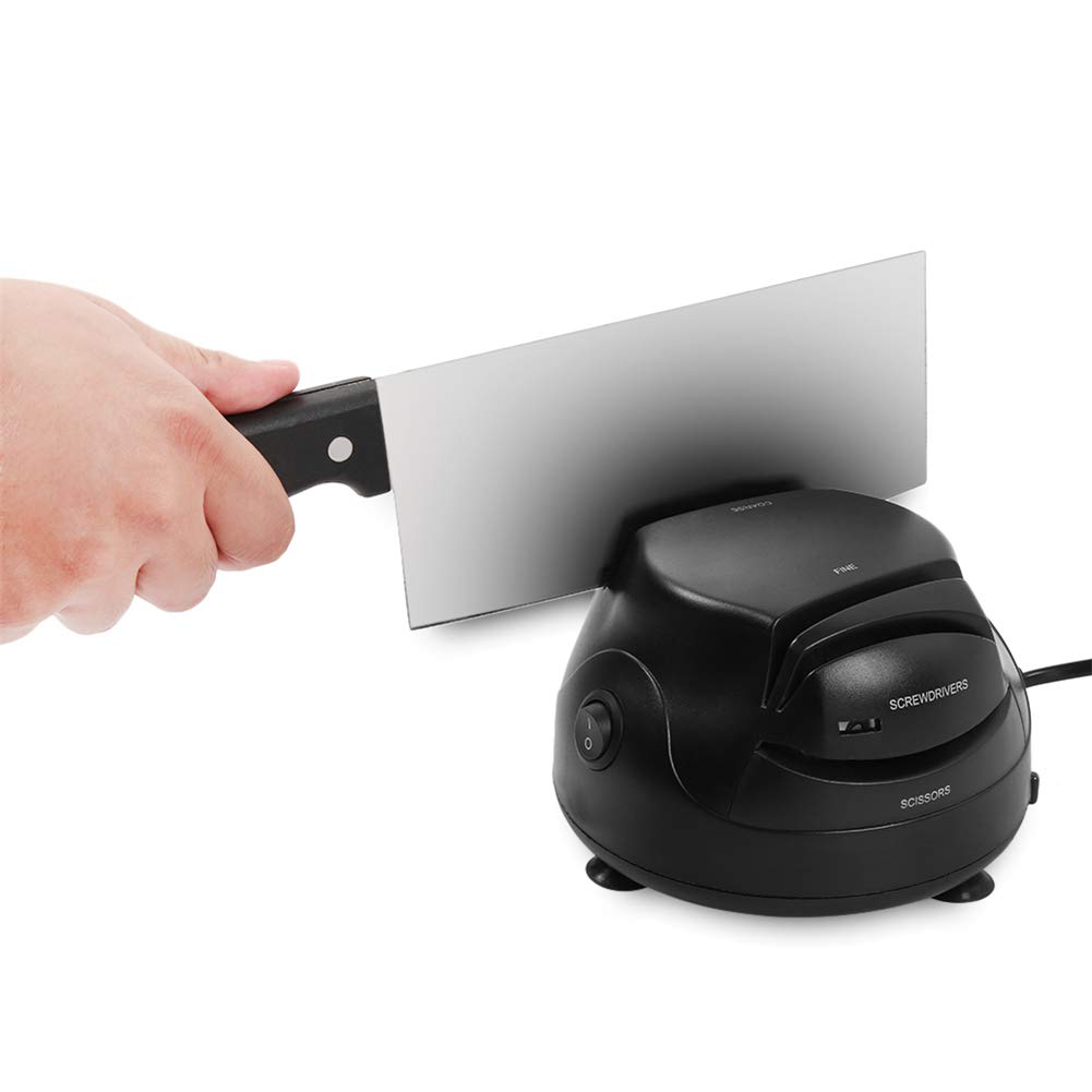 HOG Electric Knife Sharpener - 3-in-1, Quick, Multifunction, Simple and Safe, Stronger and Durable, Ultra-Sharp, Suction Cup Rubber