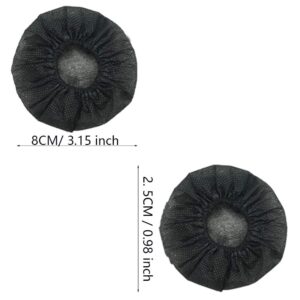 200 Counts Disposable Microphone Cover Non-Woven Handheld Microphone Protective Cap Karaoke Mic Cover Mike Windscreen for KTV Home Karaoke Bar News Interview (BLACK-200pcs)