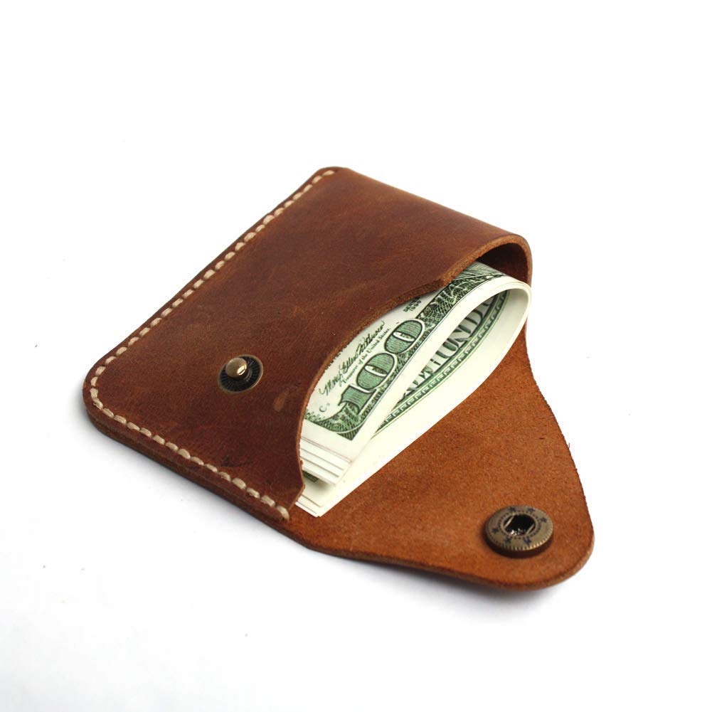 Handmade Minimalist Card Case Wallet for Men & Women Front Pocket slim wallet leather business card holder credit card holder for women men