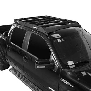 Hooke Road F150 Roof Rack Top Cargo Carrier Luggage Basket for Ford Raptor & F-150 Super Crew 2009 2010 2011 2012 2013 2014 Pickup Truck