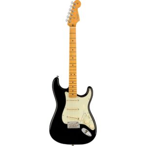 fender 6 string solid-body electric guitar, right, black (0113902706)