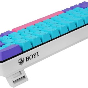 BOYI Wired 60% Mechanical Gaming Keyboard,Mini RGB Cherry MX Switch PBT Keycaps NKRO Programmable Type-C Keyboard for Gaming and Working (Joker-Color,Cherry MX Brown Switch)