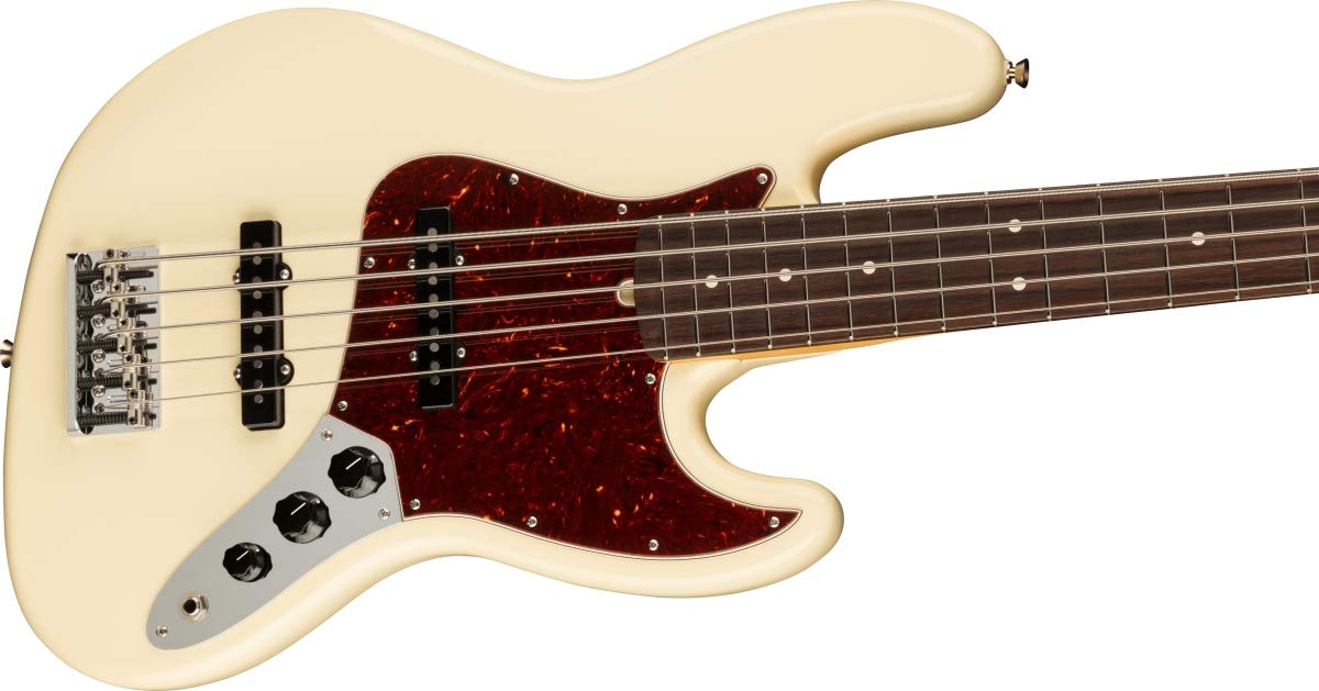 Fender American Professional II 5-String Jazz Bass, Olympic White, Rosewood Fingerboard