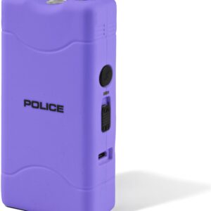 POLICE 800 Mini Stun Gun with LED Flashlight, Purple