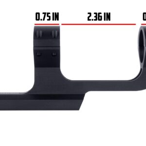 Monstrum 3-9x32 AO Rifle Scope with Illuminated Range Finder Reticle and Parallax Adjustment | ZR250 H-Series Offset Scope Mount | Bundle