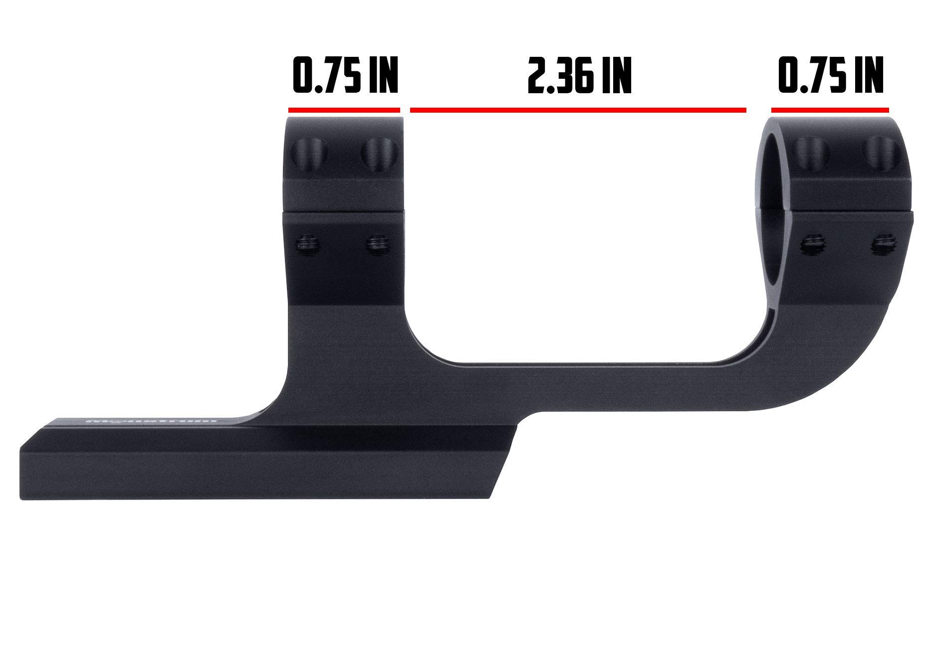 Monstrum 3-9x32 AO Rifle Scope with Illuminated Range Finder Reticle and Parallax Adjustment | ZR250 H-Series Offset Scope Mount | Bundle