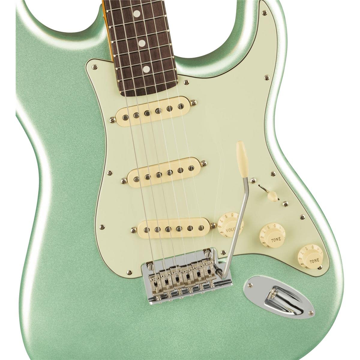 Fender 6 String Solid-Body Electric Guitar, Right, Mystic Surf Green (0113900718)