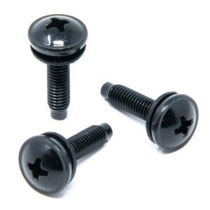 rack screws 10-32 screws [50pk]. use 10-32 rack screws as rack mount screws, server rack screws, network rack screws, rack screws audio and rackmount screws. 10/32 rack screws with nylon rack washers