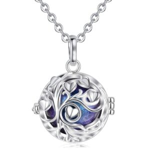 aeonslove harmony ball pregnancy bola necklace, tree of life harmony ball locket angel chime caller bell 20mm mexican bola balls pendant necklaces for pregnant women baby mom gifts