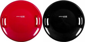 avalanche brands - 25" downhill saucer snow sleds - red & black