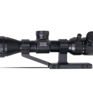 Monstrum 3-9x32 AO Rifle Scope with Illuminated Range Finder Reticle and Parallax Adjustment | ZR255 H-Series Offset Scope Mount | Bundle