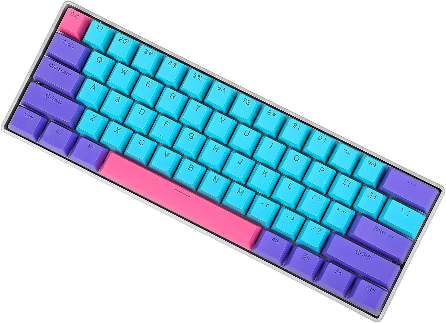 BOYI Wired 60% Mechanical Gaming Keyboard,Mini RGB Cherry MX Switch PBT Keycaps NKRO Programmable Type-C Keyboard for Gaming and Working (Joker-Color,Cherry MX Brown Switch)