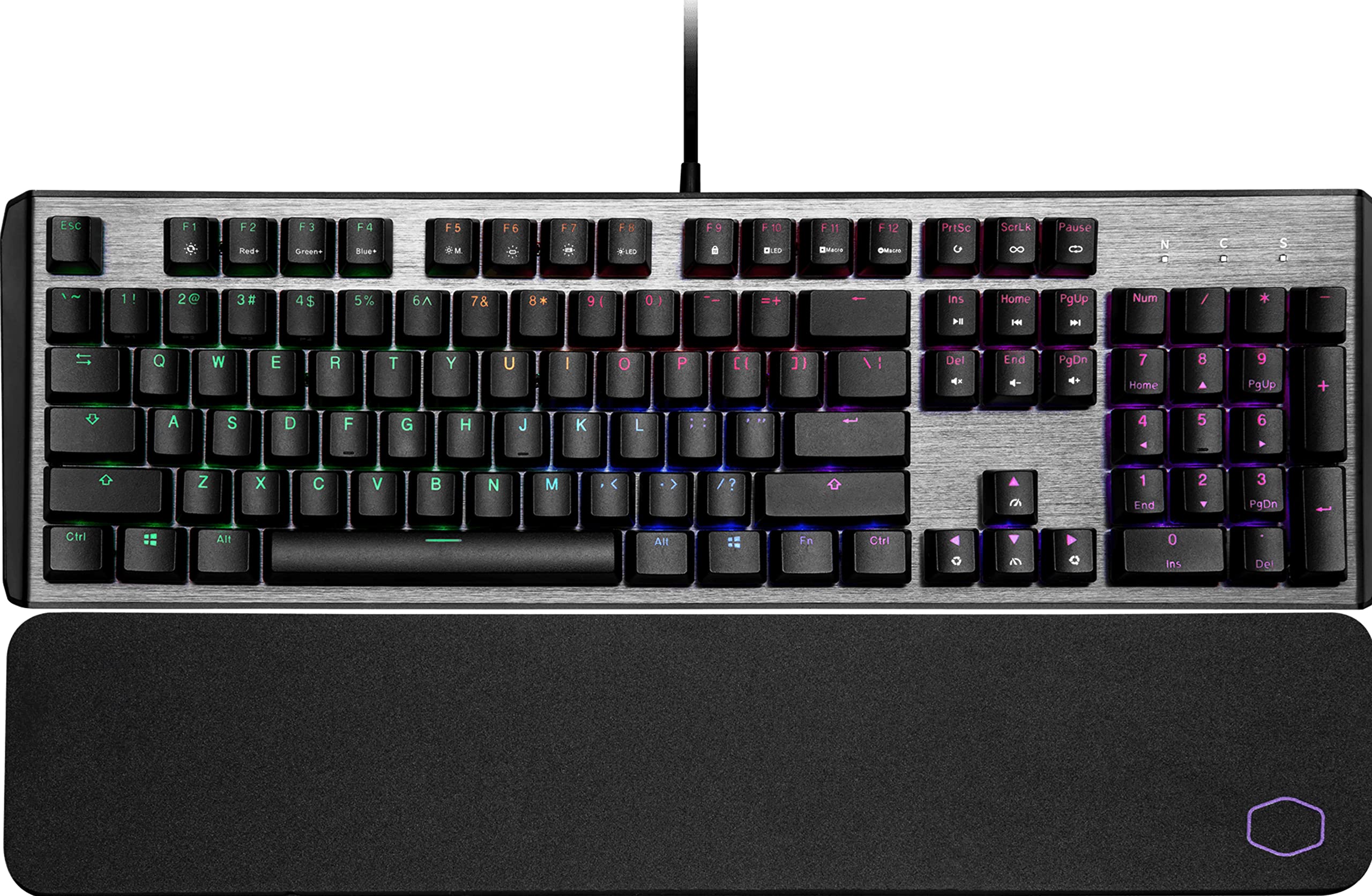 Cooler Master CK550 V2 Gaming Mechanical Keyboard Brown Switch with RGB Backlighting, On-The-Fly Controls, and Hybrid Key Rollover, CK-550-GKTM1-US