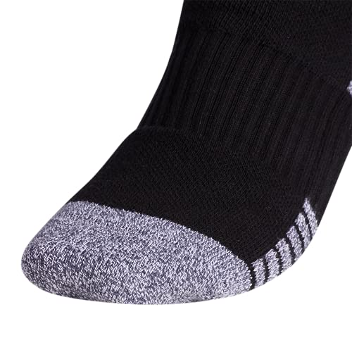 adidas 5-Star Team Cushioned Crew Socks (1-Pair), Black/White, Large