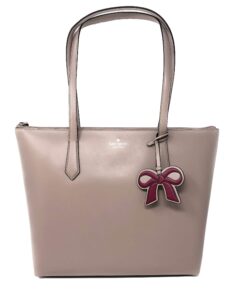 kate spade new york cassy leather tote bag in muted taupe