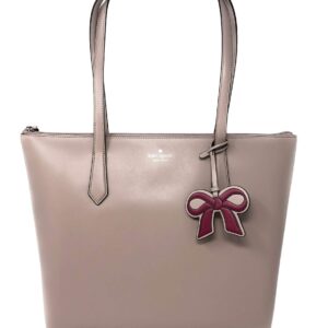 Kate Spade New York Cassy Leather Tote Bag in Muted Taupe